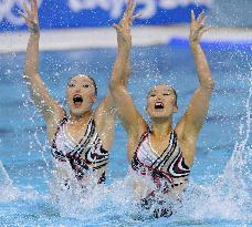 Japan's Suzuki and Harada win bronze in synchronized swimming