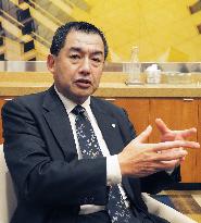 JAL Chairman Onishi attends interview