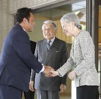 Emperor, empress meet with Palau president