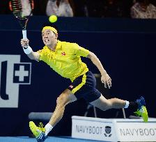 Tennis: Nishikori runner-up at Swiss Indoors