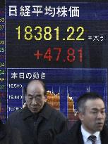 Nikkei briefly tops year high as yen's fall lifts exporters