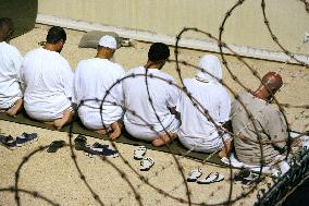 Muslim detainees in Guantanamo camp