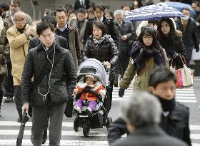 Season's first snow falls in Tokyo