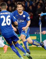 Leicester's Okazaki scores with overhead kick