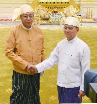 Myanmar president sworn in, Suu Kyi becomes foreign minister