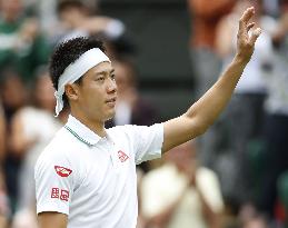 Nishikori advances to Wimbledon 3rd round