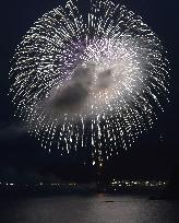 Fireworks festival at World Heritage site in Kumano