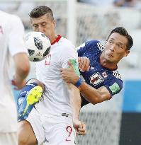 Football: Japan vs Poland at World Cup