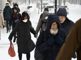 Cold wave grips Hokkaido