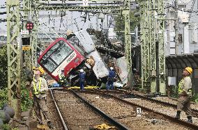 Train-truck collision in Yokohama