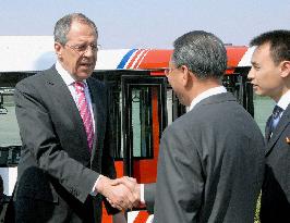 Russian foreign minister arrives in N. Korea