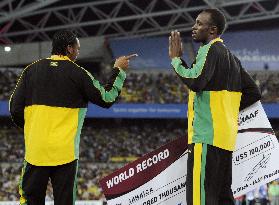 Jamaica wins 4x100 meter relay at worlds