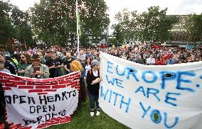 Protestors march in London against Brexit decision