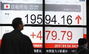 Nikkei ends at 13-month high