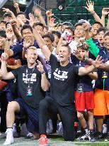 American football: Scene from Tom Brady's Japan visit