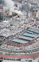 Fire near Tsukiji fish market put out after 15 hours, no injuries