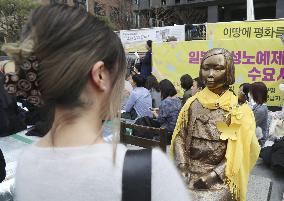 "Comfort woman" statue in Seoul