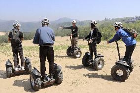 Segway tour at sand dunes in Japan