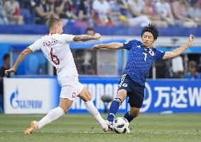 Football: Japan vs Poland at World Cup