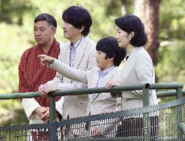 Japanese crown prince's family in Bhutan