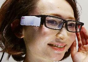 Wearable electronic devices on display at Tokyo trade fair