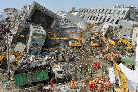 Rescue operations continue in quake-hit Tainan