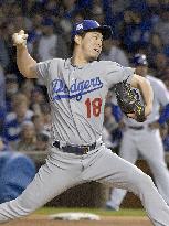 Dodgers' Maeda pitches in relief