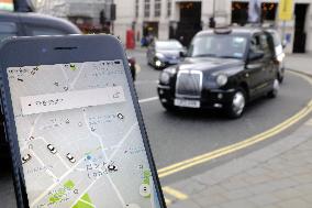 Uber and taxi in London