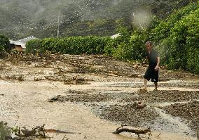 Downpour hits Amami