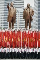 Celebration parade in Pyongyang