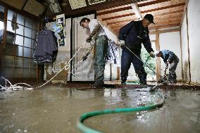 Powerful typhoon in Japan