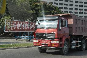 Construction work in Pyongyang