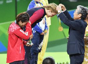 Olympics: Medal ceremony for women's wrestling 53-kg