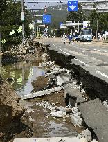 Northern Japan town after powerful typhoon