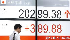 Nikkei ends at 2-yr high on weak yen, prospects of early election