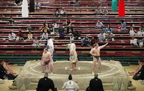 Sumo box seats for U.S. Pres. Trump