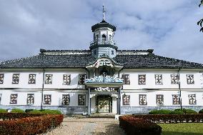 Japan national treasure-designated old school building