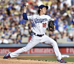 Maeda gives up 1st run, but earns 2nd win