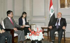 Kono meets with Iraqi prime minister in Paris