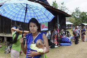 Refugee camp in Myanmar's Kachin state