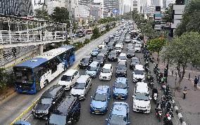 Traffic jam in Jakarta