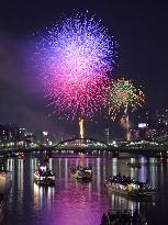 Fireworks festival over Sumida River