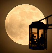 Strawberry Moon seen in Japan