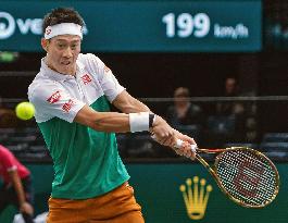 Tennis: Nishikori at Paris Masters