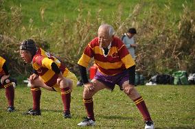 Amateur rugby player Mamoru Morita