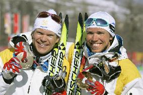 Sweden wins men's 10km tem sprint cross country skiing