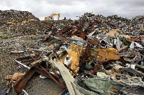 Debris around port in Natori