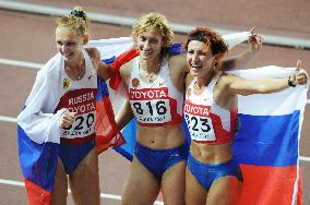 Russians dominate women's long jump at world athletics