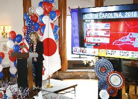 U.S. envoy Kennedy at election-viewing event in Tokyo