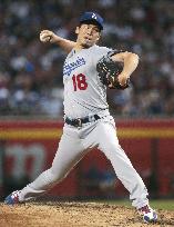 Baseball: Maeda gets no-decision in Dodgers' loss to D-backs